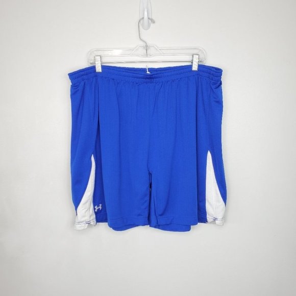Under Armour Other - Under Armour Blue White Athletic Gym Activewear Fitness Basketball Short XXL